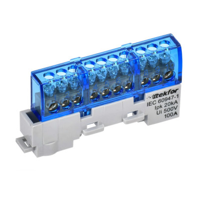 Шина IEK TEKFOR N "ноль" изол. на унив. держ. 6х9-10-С