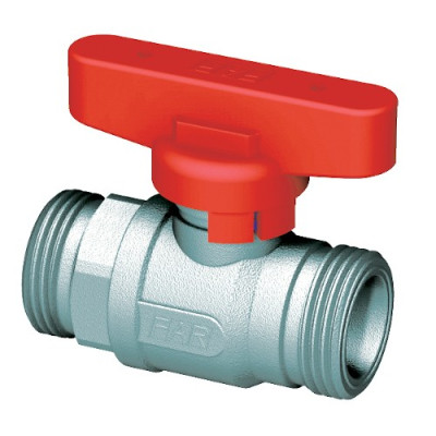 Шаровой кран FAR хром. 3/4"НР бабочка красный