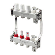 Блок коллекторный с расходомерами и автоматическими воздухоотводчиками 11 выходов ProAqua, 630 мм, 1 x 3/4