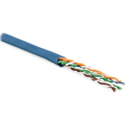 Кабель витая пара Hyperline SFTP4-C7-P26-IN-LSZH-BL-500 (500 м) многожильный (patch), LSZH, нг(A)-HF, синий