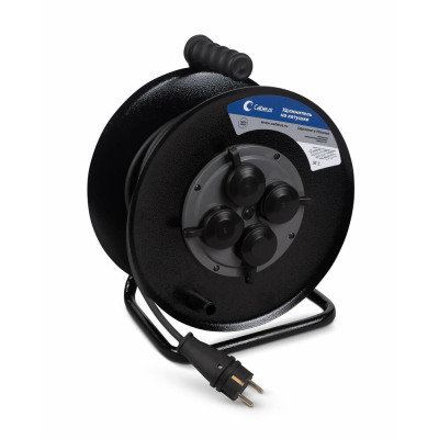 Удлинитель Cabeus EC-C-3.5-FR-G-30-IP44 силовой КГ 3500 Вт 30м на металлической катушке (c/з)