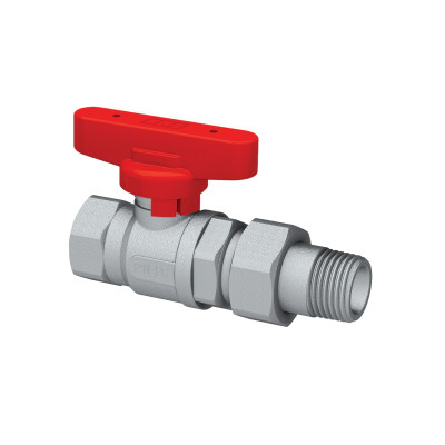 Шаровой кран FAR хромир. 1/2' ВР-американка бабочка красный