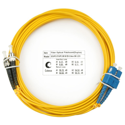 Оптический патч-корд SC-ST Cabeus FOP(d)-9-SC-ST-15m 9/125 15 метров