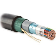 Hyperline FUTP10-C3-S24-ARM-OUT-PE-BK Кабель витая пара, экранированная F/UTP, категория 3, 10 пар (24 AWG), одножильный (solid), бронированный, для внешней прокладки, PE, черный