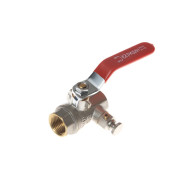 BVR-DR Кран шаровой РИДАН ГОСТ59553-2021 PN40 DN25 с внутренней резьбой и спускным элементом; Т от -20С ...+110С; материал корпуса латунь