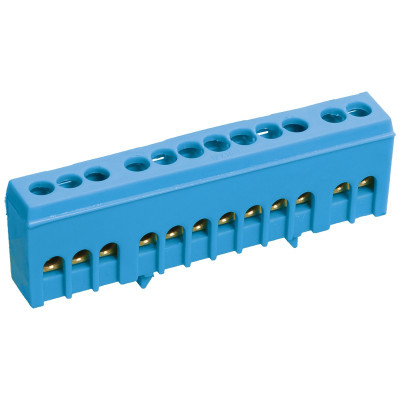 Шина IEK нулевая в корп. изол. на DIN-рейку ШНИ-6х9-10-К-С