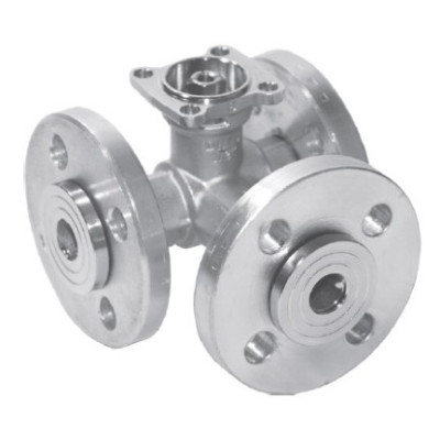 Запорный шаровой кран BELIMO R7015R-B1, трехходовой, с фланцами