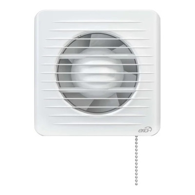 Вентилятор ERA 4S-02 D100 осевой вытяжной с антимоскитной сеткой, шнуровым тяговым выключателем
