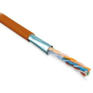 Hyperline FUTP4-C5E-S24-IN-LSLTX-OR-305 (305 м) Кабель витая пара F/UTP, категория 5e, 4 пары (24 AWG), одножильный (solid), экран - фольга, нг(А)-LSLTx, внутренний, оранжевый