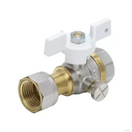 Кран для манометра Aquasfera латунь 1124 Standard G1/4"-G1/2" Ру40 м/нак/г 1124-01