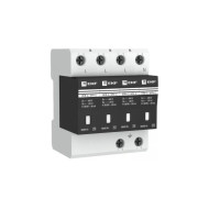 Ограничитель импульсных перенапряжений EKF ОПВ-B/4P In 30кА 400В (с сигнализацией) (opv-b4)