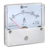 Амперметр EKF AM-A801 аналоговый на панель 80х80 (круглый вырез) 200А трансформаторное подключение