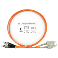 Оптический патч-корд SC-FC Cabeus FOP-62-SC-FC-1m 62,5/125 (ОМ1) 1 метр