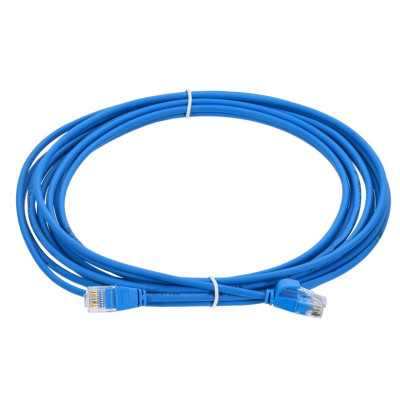 Коммутационный шнур ITK кат.5E UTP LSZH 5м slim язычок синий