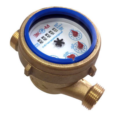Счетчик х/в без глицерина Ду15 40С L=110 в/к мокр ЭКОМЕРА Э-15М-110-БГ