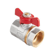 Кран шаровый полнопроходной MVI AquaHit 1" вн.-вн., бабочка (БГГ)