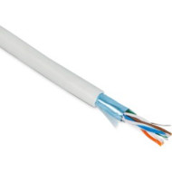 Hyperline FUTP4-C5E-P26-IN-PVC-WH-100 (100 м) Кабель витая пара, экранированная F/UTP, категории 5e, 4 пары (26 AWG), многожильный (patch), экран - фольга, PVC, –20°C – +75°C, белый
