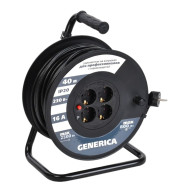Удлинитель силовой GENERICA УК40 с термозащитой 4 места 2P+PE/40м 3х1.5мм2