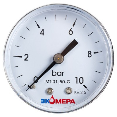 Манометр Экомера МД02-63мм 0..6бар G1\4 Осевой