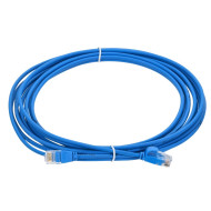 Коммутационный шнур ITK кат.5E UTP LSZH 3м slim язычок синий