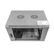 Шкаф настенный 9U Netko серия WMA (Wall Maestro) (600х450х500), передняя дверь стекло, собранный, серый "А"