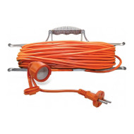 Удлинитель шнур UNIVersal УШ-10 ПВС 2*1 1 гнездо, без заземляющих контактов 20м. на рамке