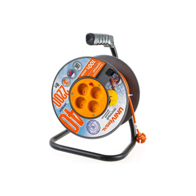 Удлинитель на катушке 4х40м без заземл. 10А IP20 ВЕМ-250 термо ПВС 2х1 UNIVersal 9632899