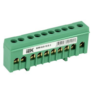 Шина PE земля корпусный изолятор на DIN-рейку ШНИ-6х9-10-К-З IEK