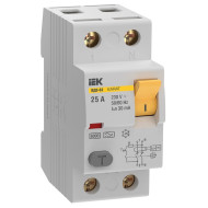 Выключатель дифференциальный (УЗО) IEK KARAT ВД3-63 2P 25А 30мА 6кА тип A