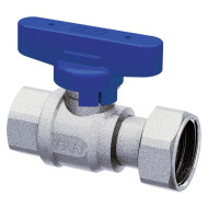 Шаровой кран FAR хром. 3/4'ВР -1"накид.гайка бабочка синий