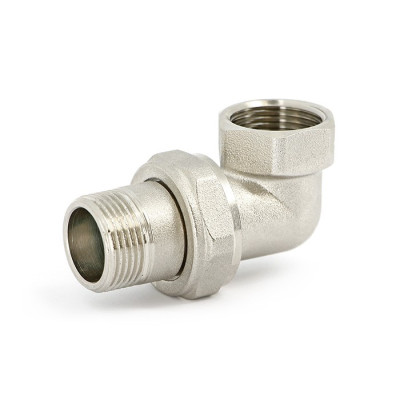 Вентиль обратный угловой НВ 1/2" с разъёмным соединением, никелированный