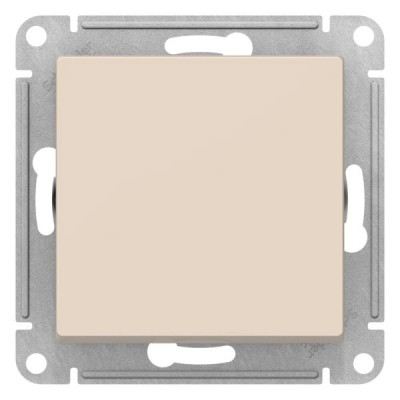 Бежевый Выключатель 1-клавишный 2-полюсный, 10А, механизм AtlasDesign Systeme Electric