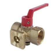 Кран для манометра латунь с рукояткой с фланцем SantechSystems 11б18бк(ф)1 G1/2"-М20х1,5 Ру16