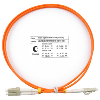 Оптический патч-корд LC-LC Cabeus FOP-62-LC-LC-1m 62,5/125 (ОМ1) 1 метр