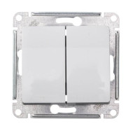 2-клавишный ВЫКЛЮЧАТЕЛЬ, сх.5, 10АХ, механизм, БЕЛЫЙ GLOSSA Systeme Electric