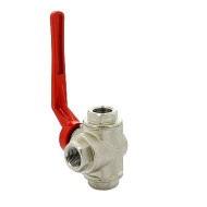 Кран ВВ 3/4' 3-ходовой тип L ручка