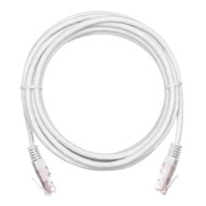 Коммутационный шнур NETLAN U/UTP 4 пары, Кат.5е (Класс D), 100МГц, 2хRJ45/8P8C, T568B, заливной, многожильный, BC (чистая медь), PVC нг(B), белый, 1,5м, уп-ка 10шт.