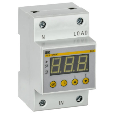 Реле напряжения IEK РН-д 1ф 54мм 63А