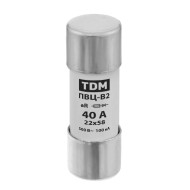 Плавкая вставка TDM ПВЦ-B2 22х58 aR (быстродействующая) 40А