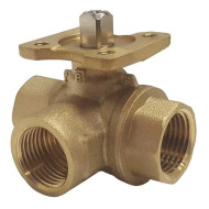 Трехходовой шаровой кран латунный TECHNO 3020В