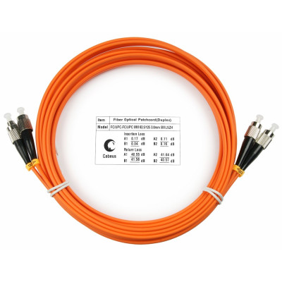 Оптический патч-корд FC-FC Cabeus FOP-62-FC-FC-10m 62,5/125 (ОМ1) 10 метров