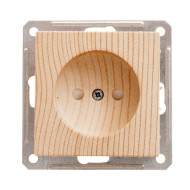 W59 Розетка скрытая без заземления в рамку сосна