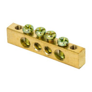 Шина EKF PROxima PEN ноль-земля 8х12 4 отверстия латунь крепеж по краям