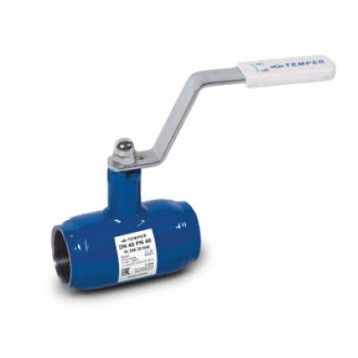 Кран шаровый стальной Temper Ду- 40 Ру-40 рычаг муфта-муфта 09Г2С 28045040 155мм (вода, гсм, газ) -60+200