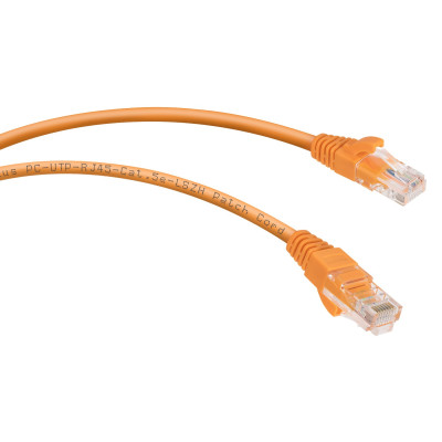 Патч-корд Rj-45 Cabeus PC-UTP-RJ45-Cat.5e-1m-OR-LSZH кат.5е 1 метр оранжевый
