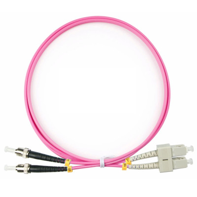 Оптический патч-корд SC-ST Cabeus FOP-50-OM4-SC-ST-1m 50/125 (ОМ4) 1 метр