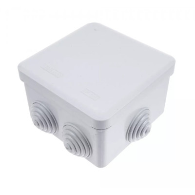 Коробка распределительная Ruvinil ОП 70х70х40мм 7 вводов IP55 белый