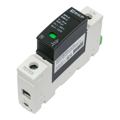 Ограничитель перенапряжения импульсный однополюсный ekf ОПВ-C 1п 20кА 400В