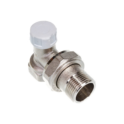 Вентиль обратный угловой Uni-fitt НВ 3/4" с разъёмным соединением, никелированный