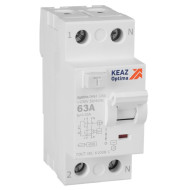 Выключатель дифференциального тока (УЗО) КЭАЗ OptiDin DM63-2263-AC-4,5-УХЛ4 без защиты от сверхтоков 2П 63А 30мА AС 4,5кА